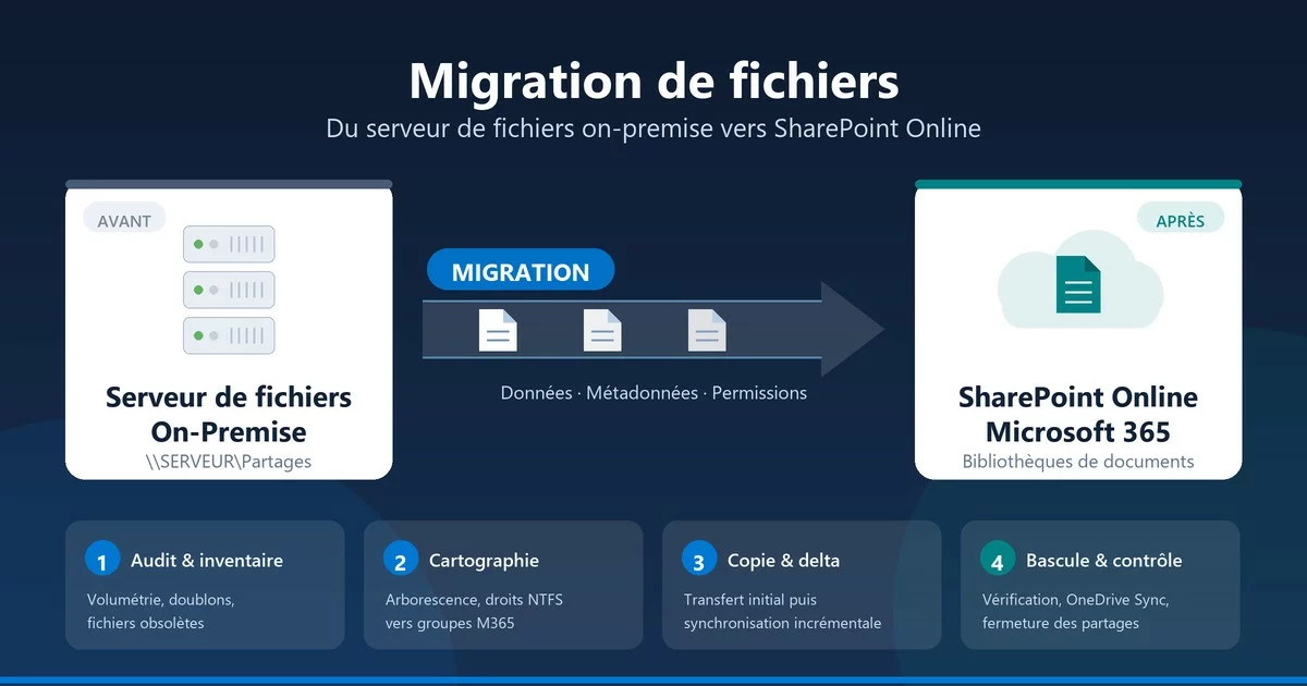 Migrer facilement un serveur de fichiers vers SharePoint Online à l&rsquo;aide de SharePoint Migration Tool